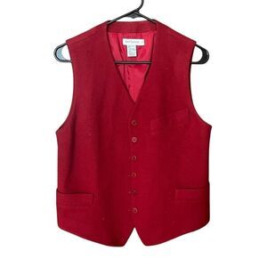 Ann Taylor Vintage Red Wool Vest